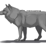 Free shaded wolf lineart by bestfriend KFCemployee