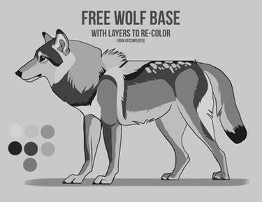 Free wolf base with layers by KFCemployee