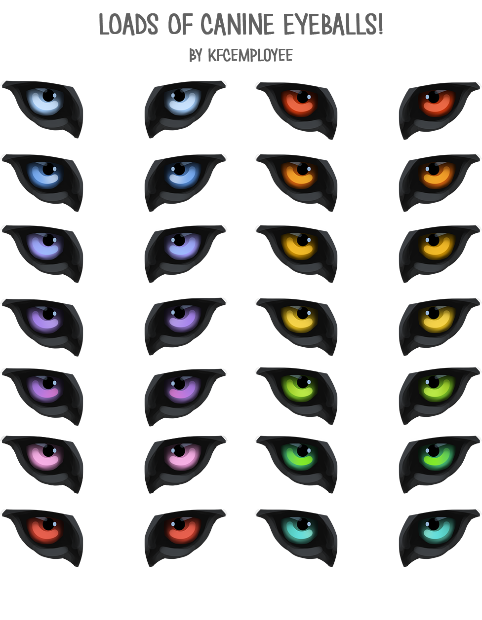 FREE Canine or wolf eyes PNG and PSD!