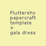 Fluttershy papercraft template + gala dress