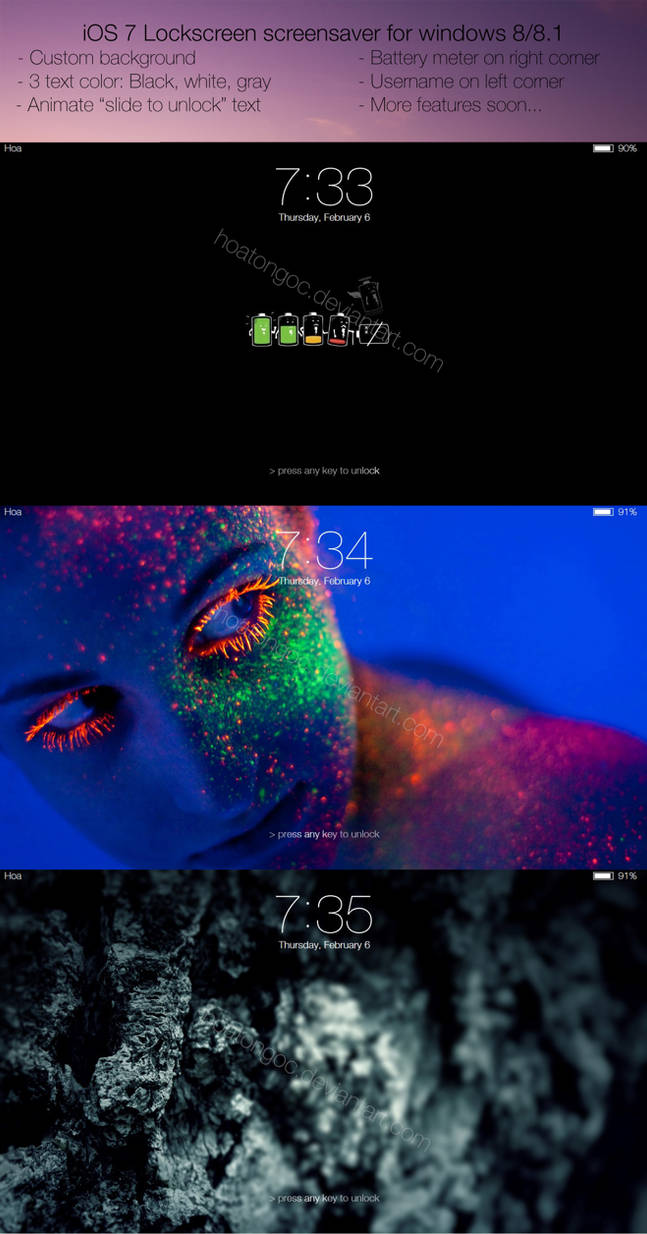 iOS 7 Lock screen screensaver for windows 8/8.1 by hoatongoc on DeviantArt