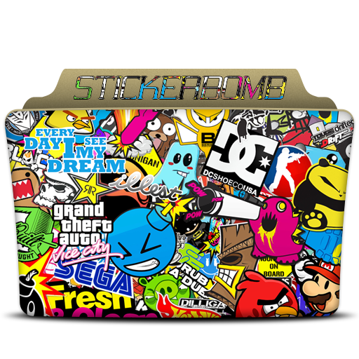 Stickerbomb folder icon by PanosEnglish on DeviantArt
