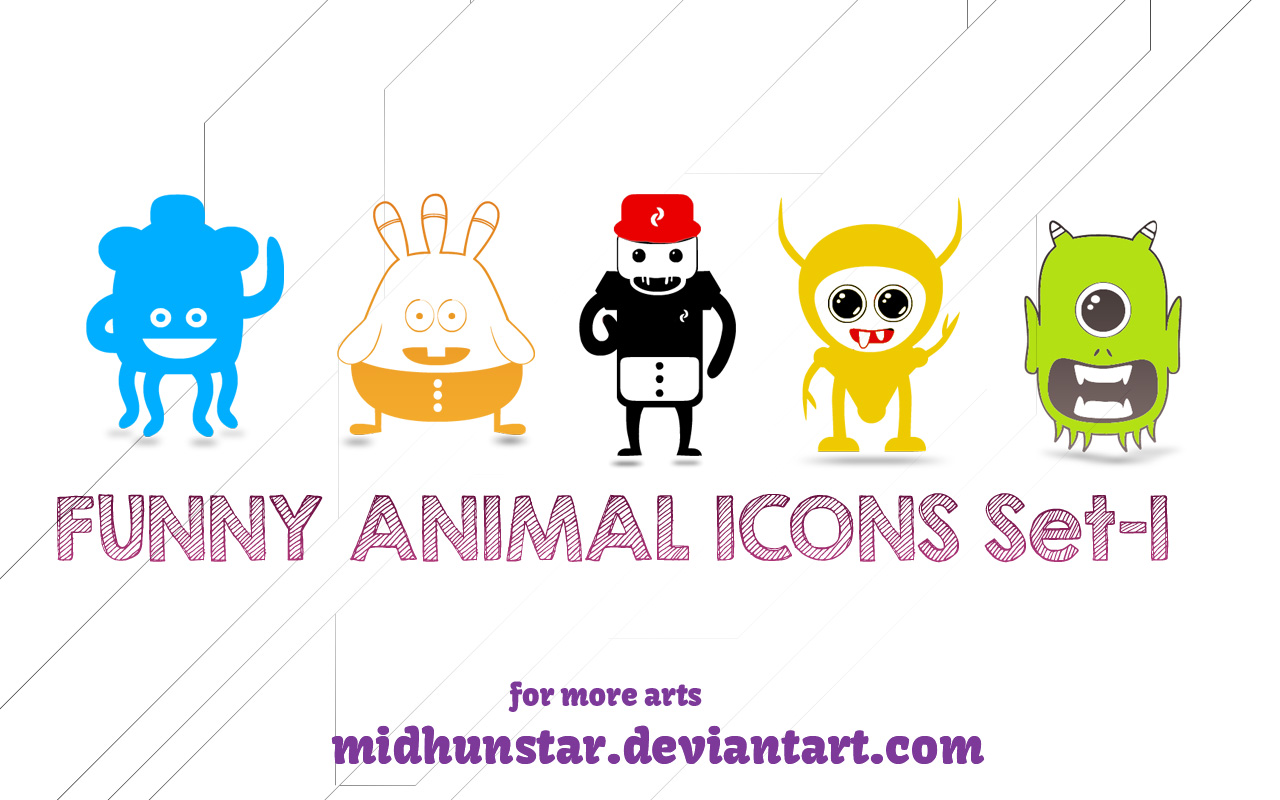 Funny Animals Icon Set-1