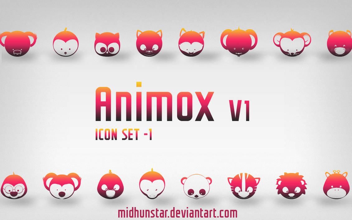 Animox v1 Icons by midhunstar on DeviantArt