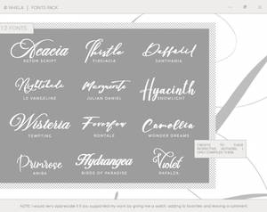 Fonts Pack #002  by Nhela
