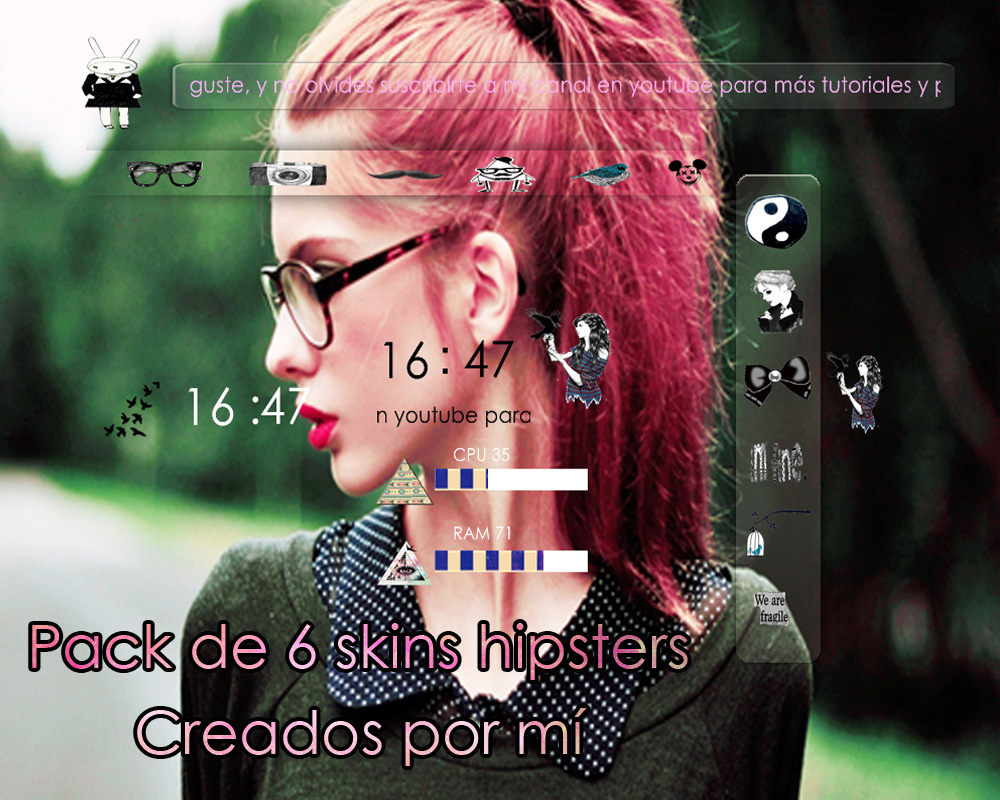 Skins Hipsters Para xwidget By SweetHipsterTutos