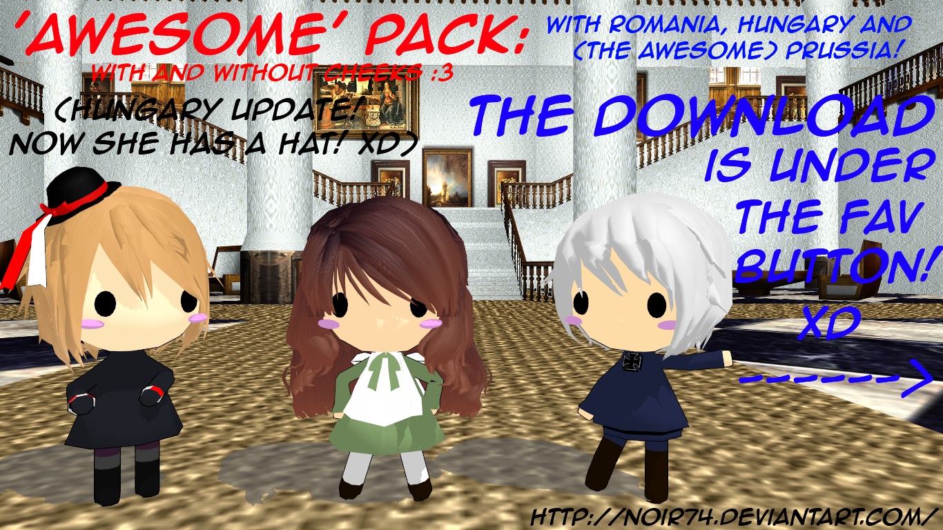 Hetalia MMD_Prussia, Hungary and Romania Dolls DL by Noir74 on DeviantArt