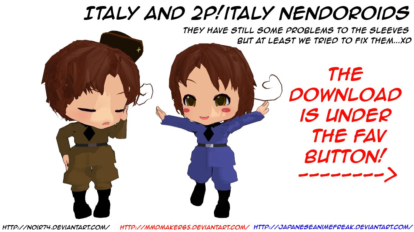 Hetalia MMD_ Italy and 2p! Nendoroids DL by Noir74 on DeviantArt
