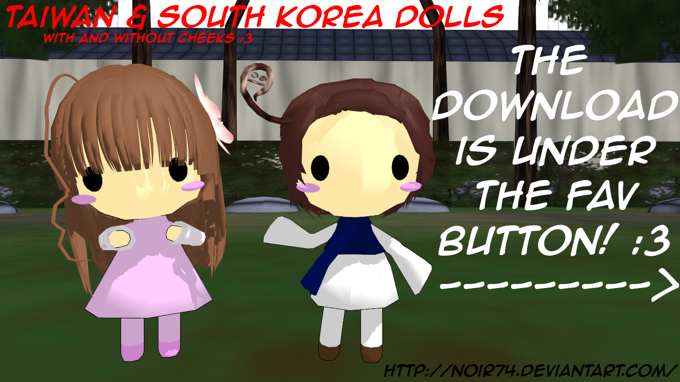 Hetalia MMD_Asian pack1: Taiwan, S.Korea Dolls DL