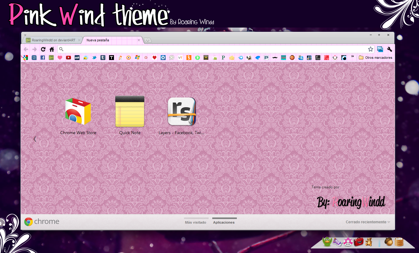 Pink Wind Theme for Google Chrome by RoaringWindd on DeviantArt
