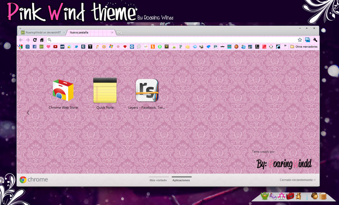Pink Wind Theme for Google Chrome by RoaringWindd on DeviantArt