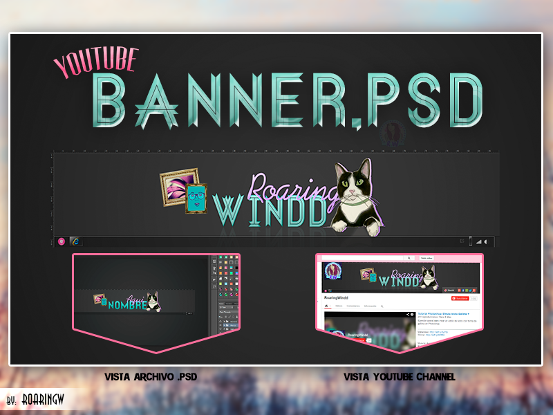 Youtube Banner en .psd