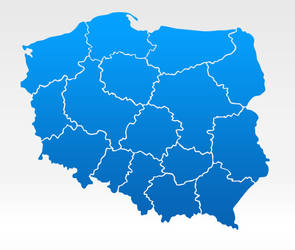 administrative map of Poland