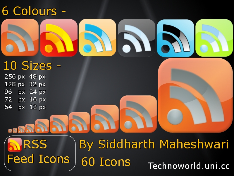 RSS Feed Icons for Websites by ~SiddharthMaheshwari