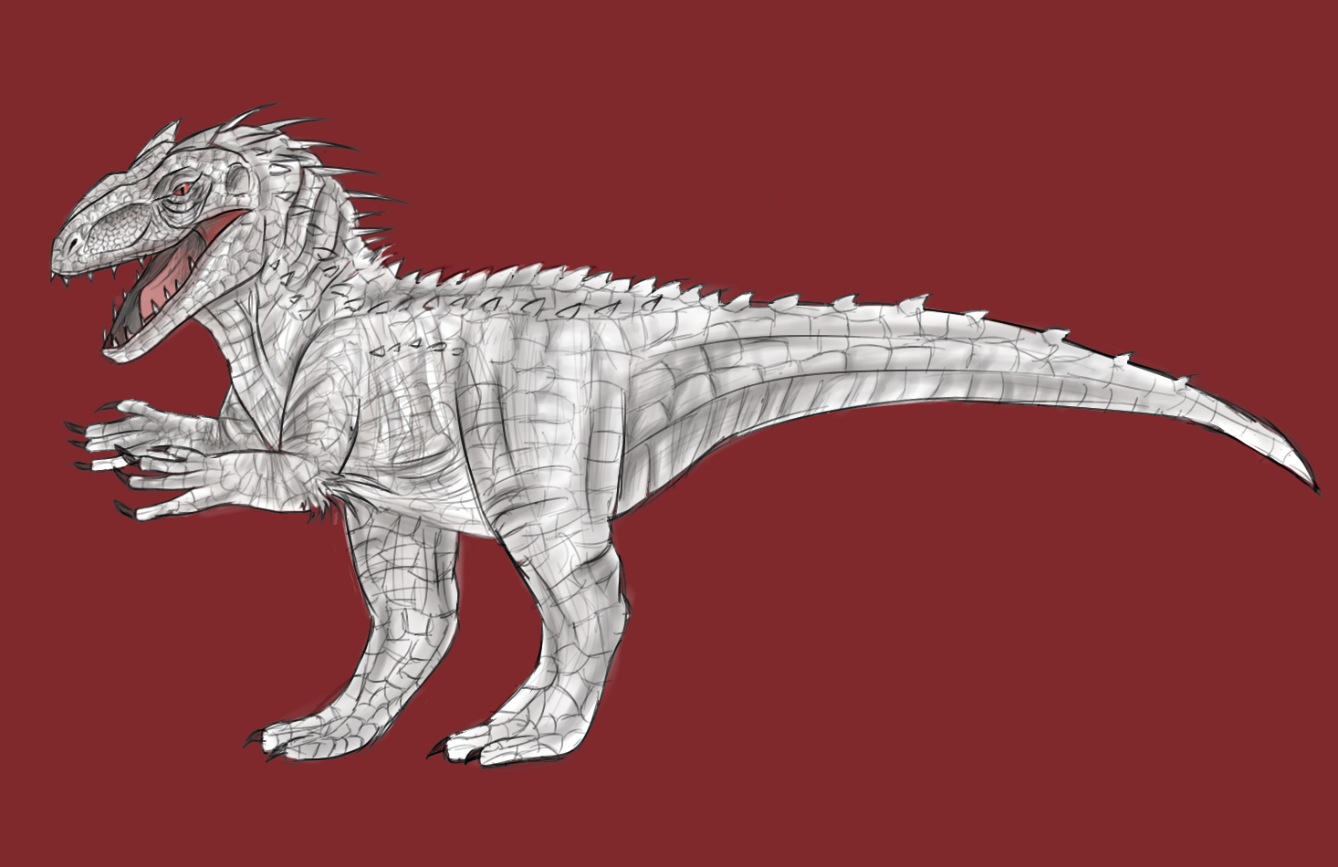 Jurassic World Indominus Rex Drawing By Dinosauralicia On Deviantart