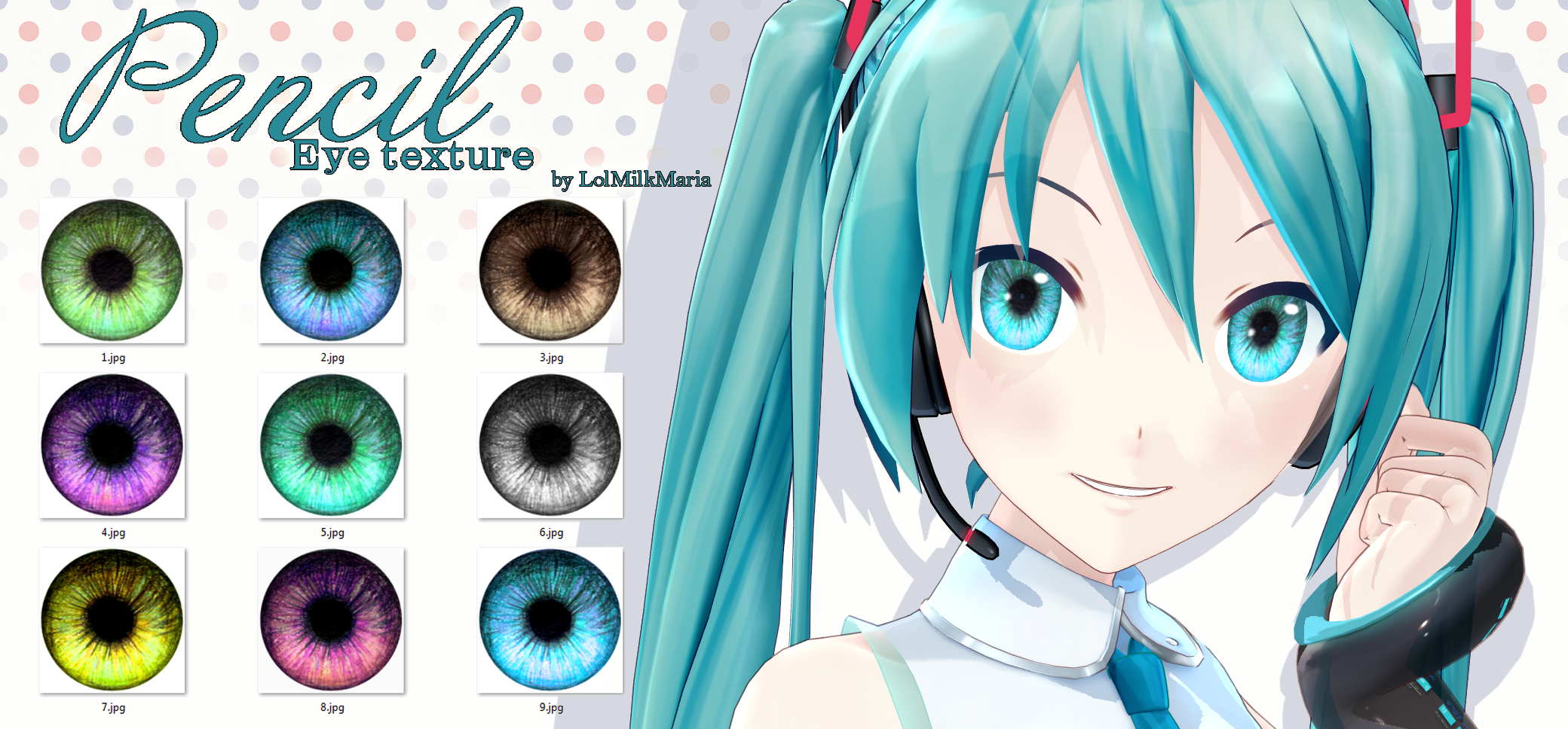 [MMD] Pencil Eye texture [DL]