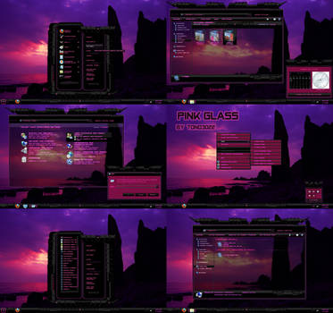 windows 7 theme pink glass