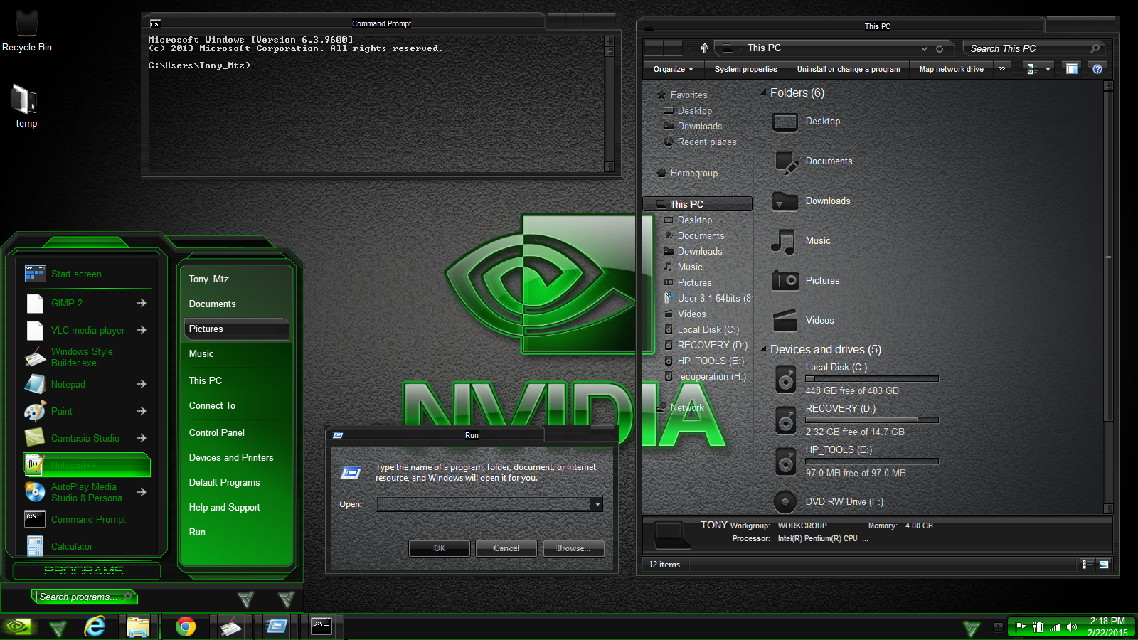 Windows 8.1 Theme Nvidia Green by tono3022 on DeviantArt