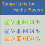 Tango Mediaplayer Action Icons