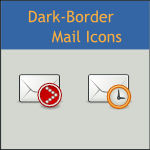 Dark-Border Tango Mail Icons