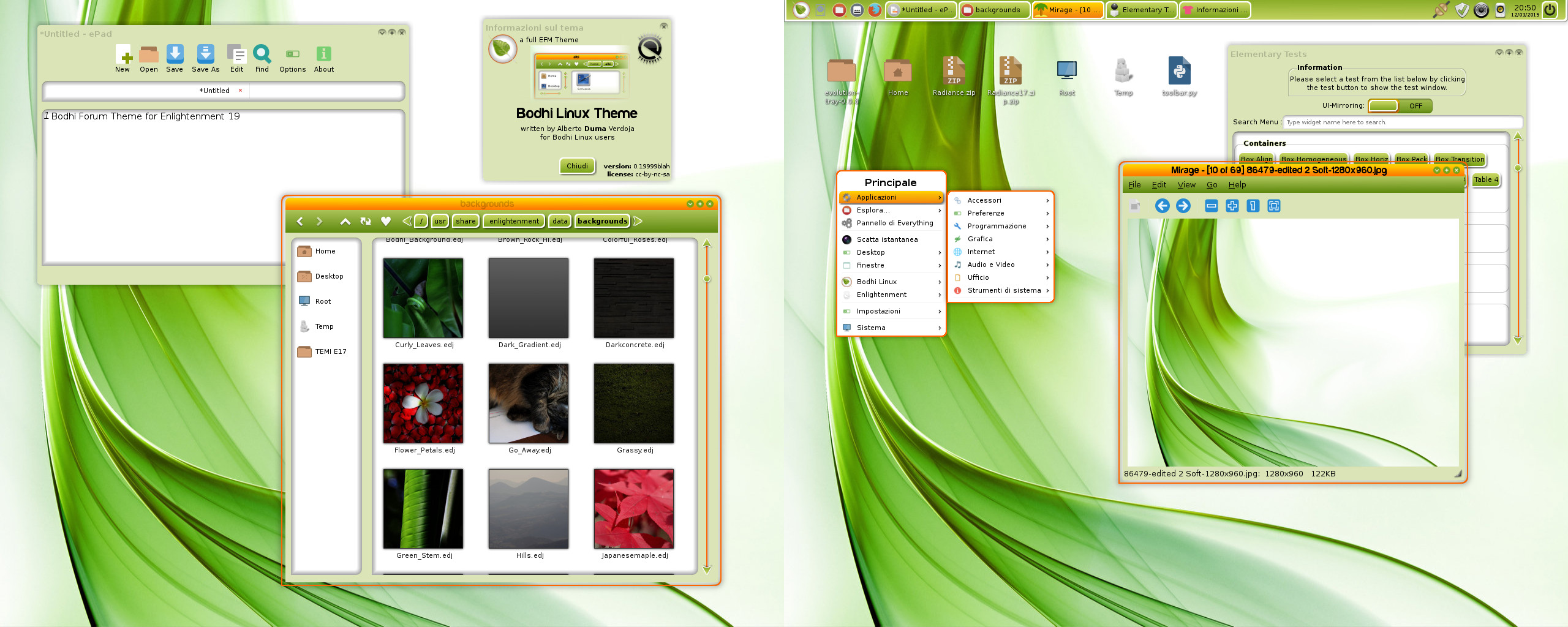 Bodhi Linux E19 Theme