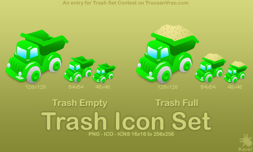 Trash Icons set