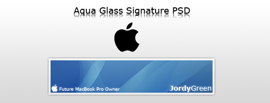 Aqua Glass Signature PSD