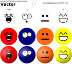 dA Emoticon Stress Ball Vector by zavaboy