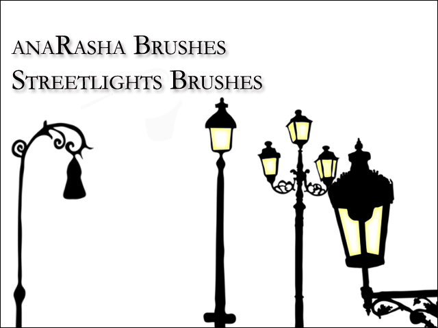 Streetlights Brushes by anaRasha-stock