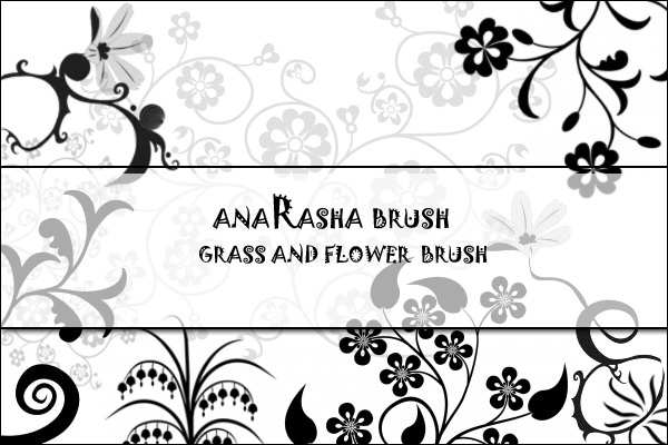 Grass and flower Brush