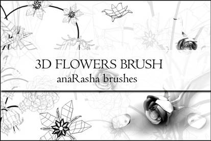 3D FLOWERS BRUSH