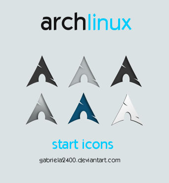Arch Linux Start Icons By Gabriela2400 On Deviantart