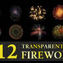 12 Transparent Fireworks Set 1
