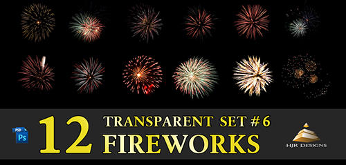 12 Transparent Fireworks Set 6