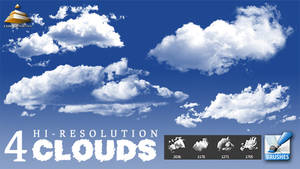 4 Hi-Res Clouds Brushes