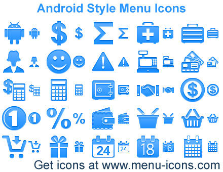 Android Style Menu Icons by Ikont on DeviantArt