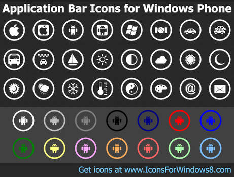 Application Bar Icons for ...