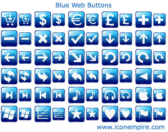 Blue Web Buttons by Ikont on DeviantArt