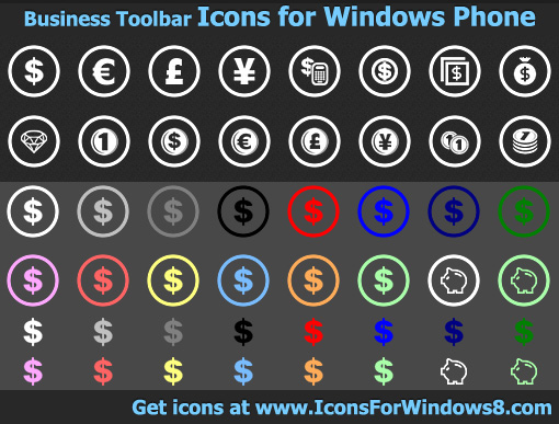 Business Toolbar Icons for...