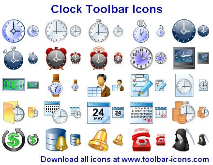 Clock Toolbar Icons by Ikont on DeviantArt