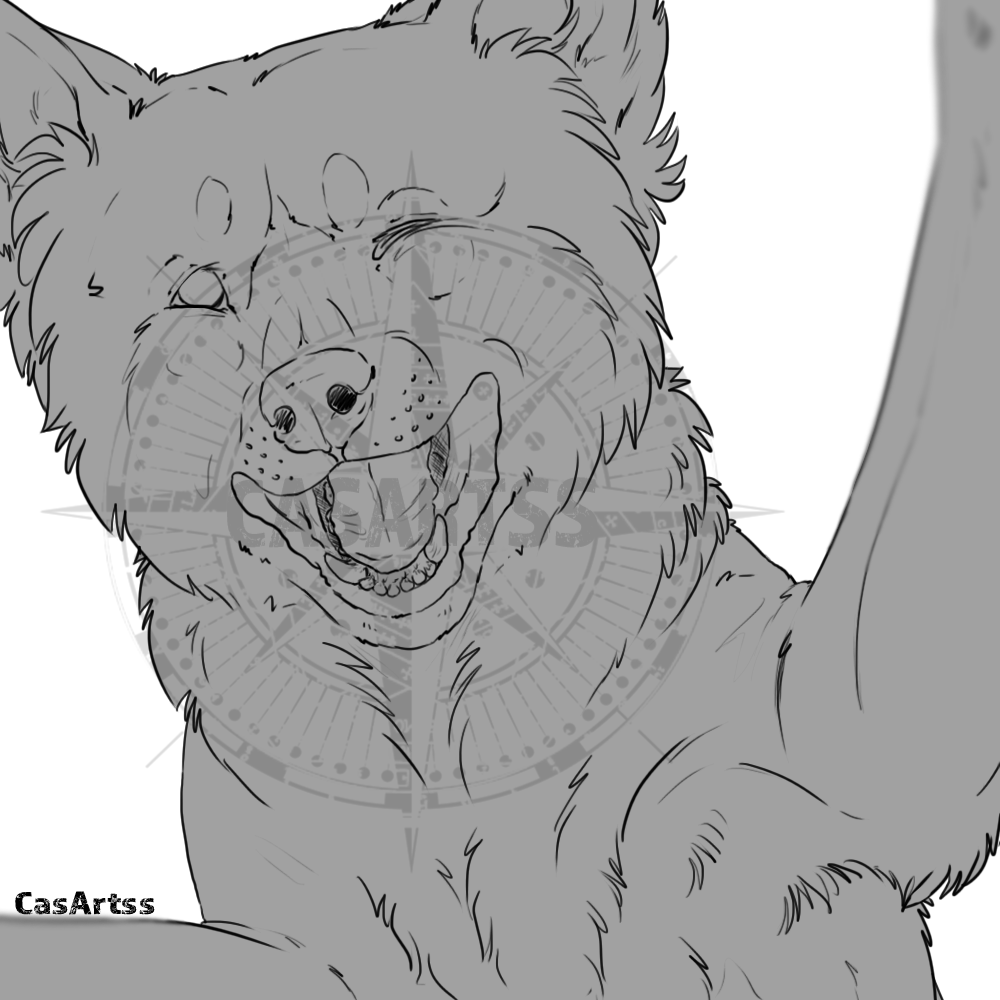 Free Line Art - Dog selfie! by CasArtss on DeviantArt