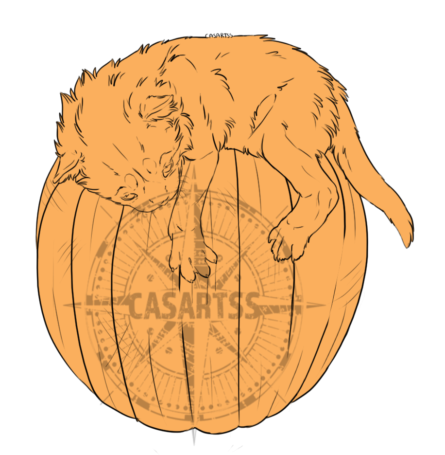 FREE Halloween LineArt - Kitty