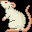 Cursor - rat white and red eyes