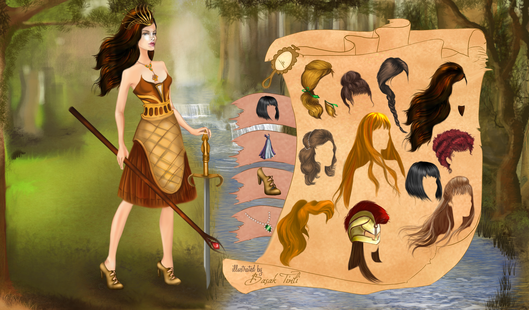 Warrior princess dress up game