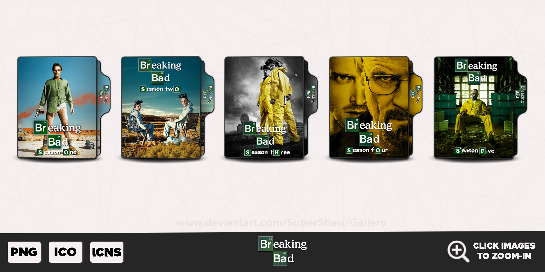 Breaking Bad Seasons Folder Icon Pack by SuberShaw on DeviantArt