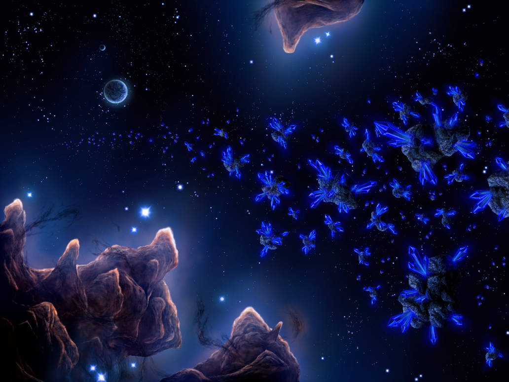 Спящие ночью бабочки. Сказочная ночь. Ночь фэнтези. Космос фэнтези. Магический космос.