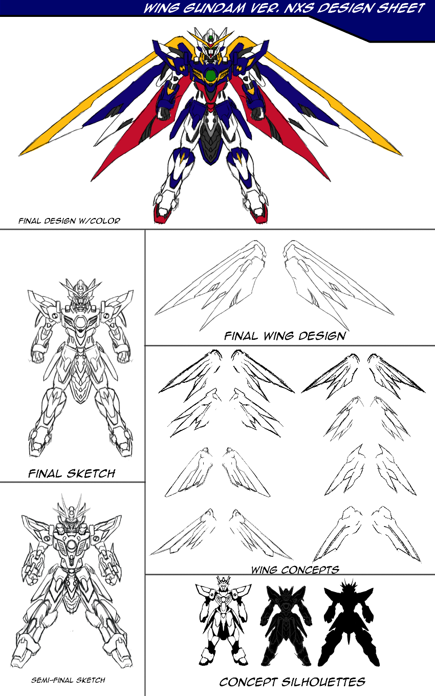 Wing Gundam Ver Nexus Design Sheet