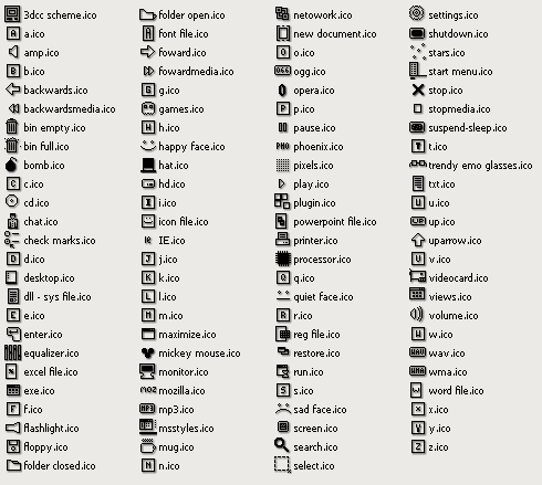 EUSMIS minimal icon set