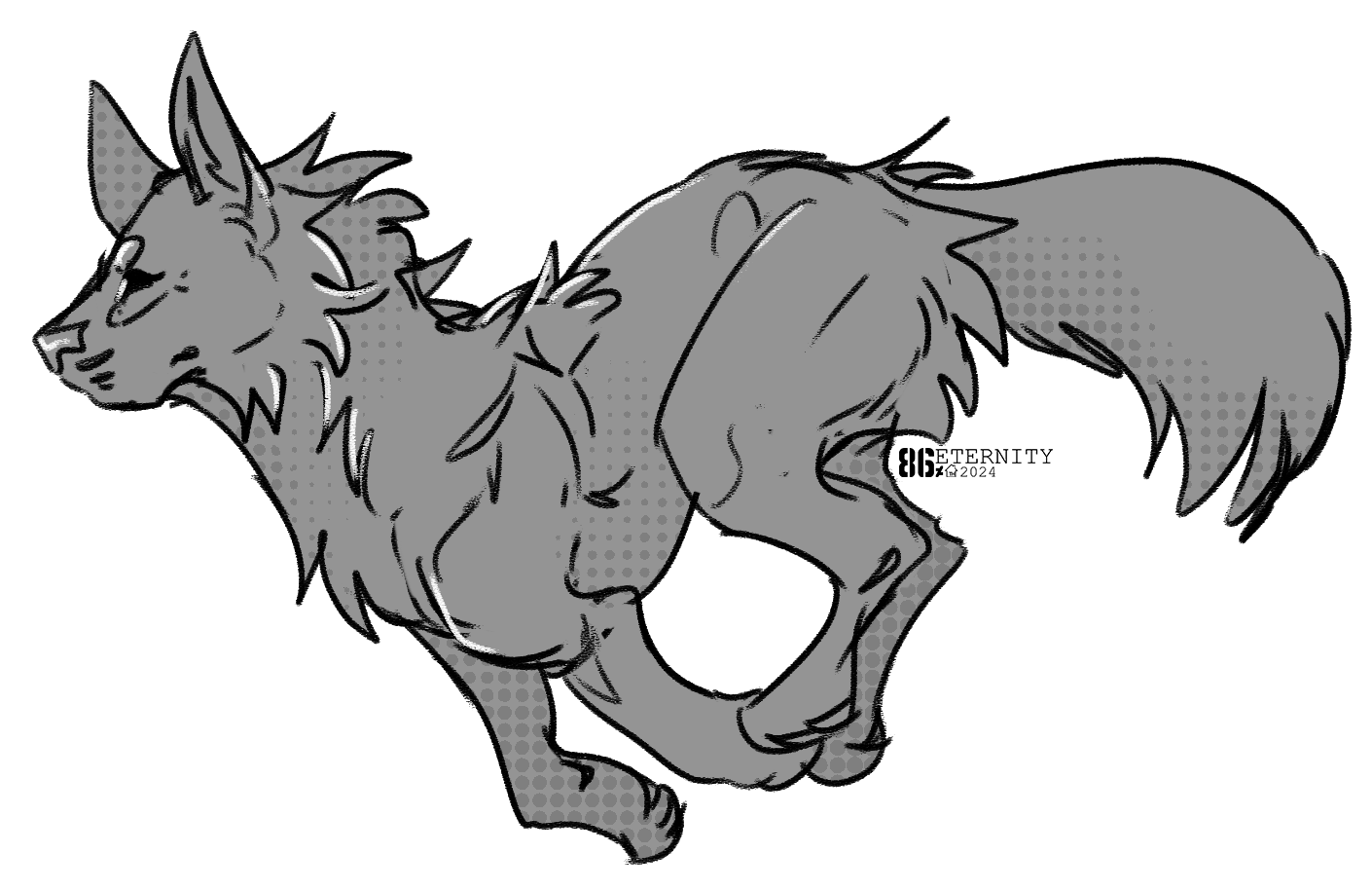 [Base] Running Wolf by Ammmonite on DeviantArt
