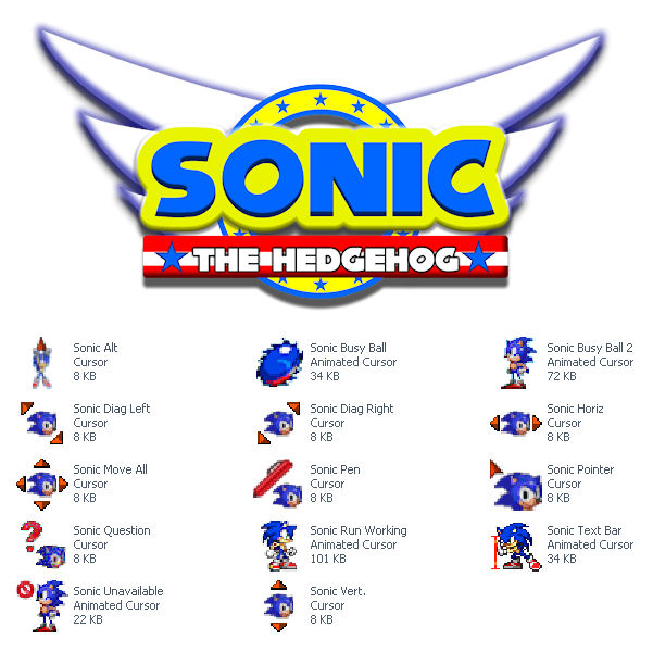 Sonic Tails Cursor - Sonic Mouse Cursors - Sweezy Custom Cursors